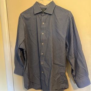 Polo Ralph Lauren Shirt Mens 17 1/2, 32/33 Blue Button Down Long Sleeve